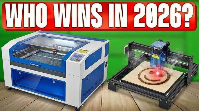 Laser engraver in use, demonstrating cutting power in action
