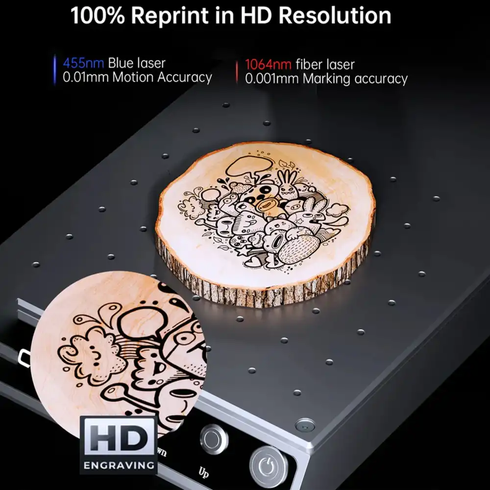 Mr.Carve M4 Dual-Laser Fiber Marking Machine for Metal and Wood